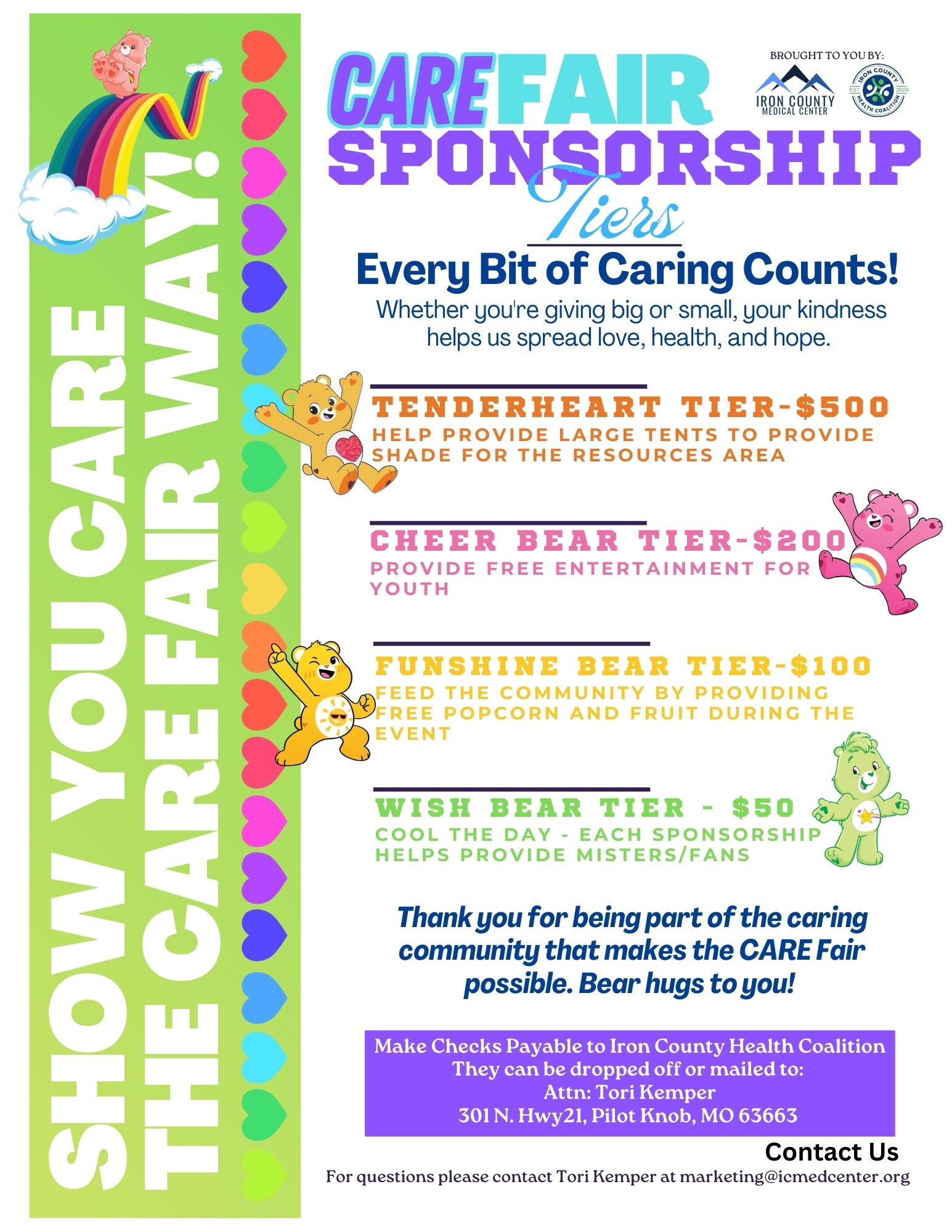 CARE Fair Sponsorship Tiers